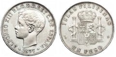 1 peso (Periodo Colonial Español) from Philippines