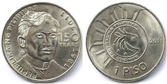 1 piso (150th Anniversary of the Birth of José Rizal) from Philippines