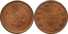 10 penniä (Civil War) from Finland