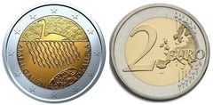 2 euro (150 Aniversario del Nacimiento de Akseli Gallen-Kallela) from Finland
