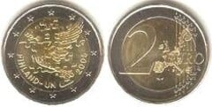 2 euro (60th Anniversary of the U.N. and 50th Anniversary of Finland's membership) from Finland