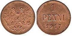 1 penni (Civil War) from Finland