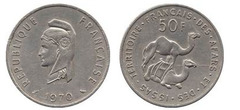 50 francos (Territorio Francés de los Afars y de los Issas) from France overseas