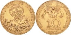10 francs (200 Aniversario del Globo de Montgolfier) from France