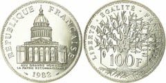 100 francs (Panteón de los Hombres Ilustres) from France