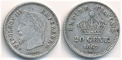 20 centimes (Napoleón III) from France
