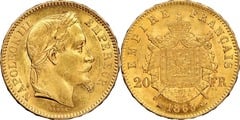 20 francos Napoleon III from France