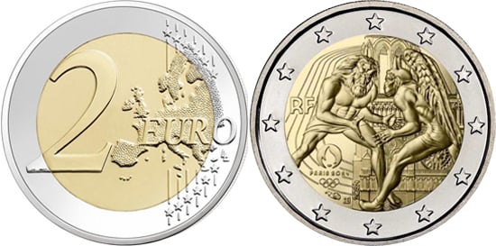 Photo of 2 euro  (XXXIII Juegos Olímpicos de Verano - París 2024 - Lucha)