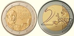 2 euro (70th Anniversary of the June 18th Appeal) from France