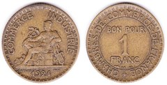 1 franc (Chambres de Commerce) from France