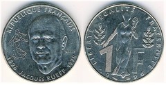 1 franc (100th Anniversary of the Birth of Jacques Rueff) from France