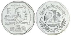 2 francs (50th Anniversary of the Declaration of Human Rights) from France