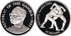 20 dalasis (XXV Olympic Games-Barcelona 1992) from Gambia