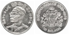 10 dalasis (Independence) from Gambia