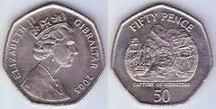 50 pence (Capture of Gibraltar) from Gibraltar