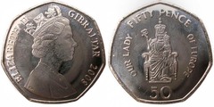 50 pence (Nuestra Señora de Europa) from Gibraltar