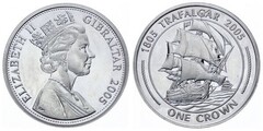 1 crown (200th Anniversary of the Battle of Trafalgar) from Gibraltar