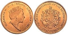 2 pence (50th Anniversary of the Referendum) from Gibraltar