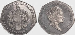 50 pence (50th Anniversary of the Referendum) from Gibraltar
