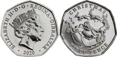 50 pence (Christmas 2020) from Gibraltar