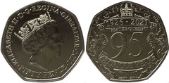 50 pence (95th Anniversary of the birth of Elizabeth II) from Gibraltar