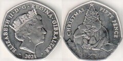 50 pence (Christmas 2021) from Gibraltar