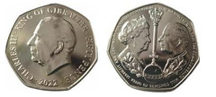 50 pence (Ascensión del Rey Carlos III) from Gibraltar