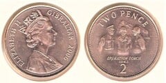 2 pence (Operación Torch 1942) from Gibraltar