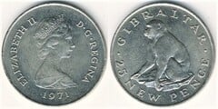 25 new pence from Gibraltar