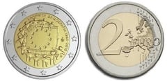 2 euro (30th Anniversary of the European Flag) from Greece