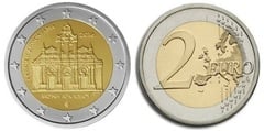 2 euro (150 Aniversario del incendio del Monasterio de Arkadi) from Greece