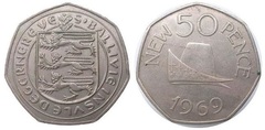 50 new pence from Guernsey