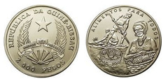 2000 Pesos (50 aniversario de la F.A.O.) from Guinea-Bissau