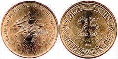 25 francos CFA from Equatorial Guinea