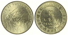 5 francos CFA from Equatorial Guinea