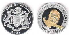 10 000 dollars ( 55 años de independencia de Guyana) from Guyana