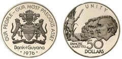 50 dollars (10º Aniversario de la Independencia) from Guyana