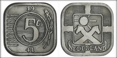 5 céntimos (German Occupation) from Netherlands 