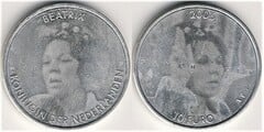 10 euro (25 Aniversario de la Ascensión al Trono de Beatriz) from Netherlands 