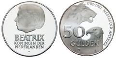 50 gulden ((200 Aniversario de la Amistad Holandesa-Estadounidense) from Netherlands 