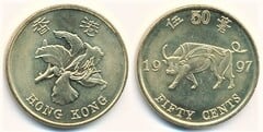 50 cents (Retrocesión a China) from Hong Kong