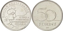 50 forint (15 Aniversario del Servicio Internacional de Rescate Infantil) from Hungary