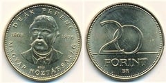 20 forint (200 Aniversario del nacimiento de Deák Ferenc) from Hungary