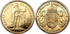 20 korona (Carlos I) from Hungary