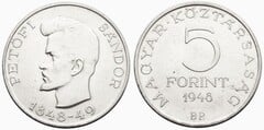 5 forint (Centenary of the Revolution of 1848-Sandor Petofi) from Hungary