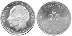 25 forint (80 Aniversario del Nacimiento de Bela Bartok) from Hungary