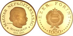 1.000 forint (150 Aniversario del Nacimiento de Ignác Semmelweis) from Hungary