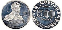 500 forint (100th Anniversary of the death of Lajos Kossuth) from Hungary