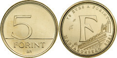5 forint (F - 75th Anniversary of the Florin) from Hungary