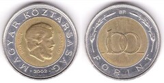 100 forint (Lajos Kossuth) from Hungary